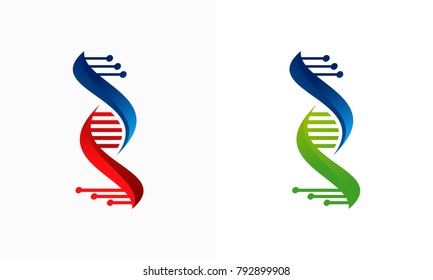 3d DNA logo designs concept, Gen logo designs template