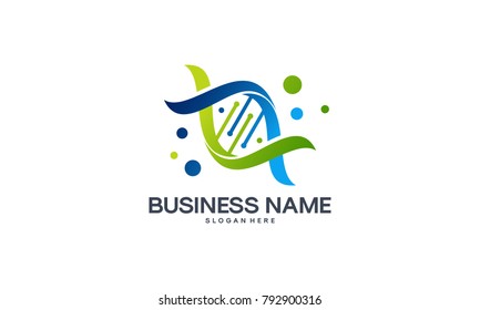 3d DNA logo designs concept, Gen logo designs template