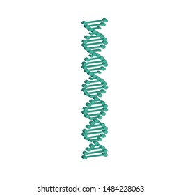 3D DNA symbol strand Isolated on white background