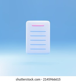 3d Documents icon. Stack of paper sheets. Vector illustration.