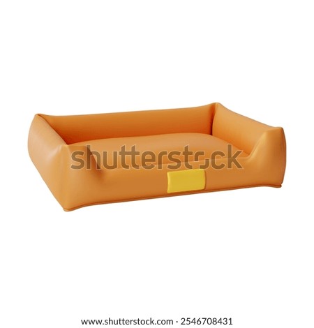 3d Dog Bed Pet Concept Cartoon Design Style Isolated on a White Background. Vector illustration of Place for a Pup to Sleep