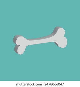 3d Dog bone, dog food or toy illustration.