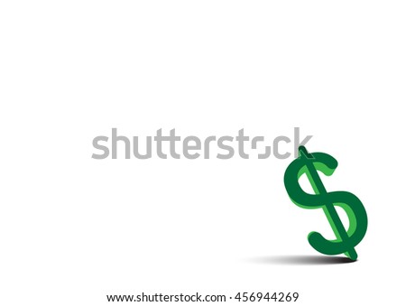 3D dollar icon vector illustration,