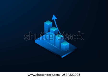 3d Dollar dollar vector background, candlestick graph, rising trend, hi-tech technology, modern, futuristic world. Concept of online trading indicators around the world