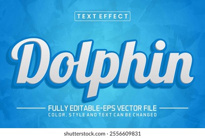 3d dolphin editable text effect