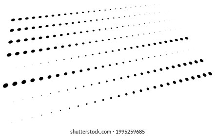 3D-Punkte, kreisen geometrische Anordnung in der Perspektive. Entschärfende, abnehmende Fesseln, versteifende, verstopfende Kunst-Raumgrafik