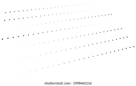 3D-Punkte, kreisen geometrische Anordnung in der Perspektive. Entschärfende, abnehmende Fesseln, versteifende, verstopfende Kunst-Raumgrafik