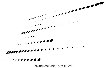 3D-Punkte, kreisen geometrische Anordnung in der Perspektive. Entschärfende, abnehmende Fesseln, versteifende, verstopfende Kunst-Raumgrafik