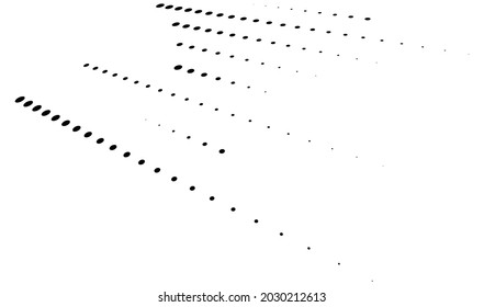 3D-Punkte, kreisen geometrische Anordnung in der Perspektive. Entschärfende, abnehmende Fesseln, versteifende, verstopfende Kunst-Raumgrafik
