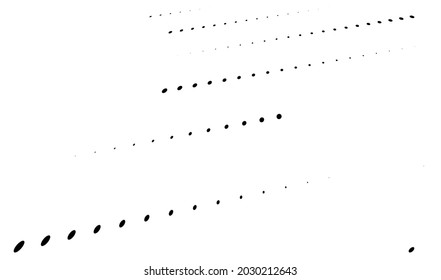 3D-Punkte, kreisen geometrische Anordnung in der Perspektive. Entschärfende, abnehmende Fesseln, versteifende, verstopfende Kunst-Raumgrafik
