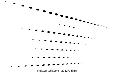 3D-Punkte, kreisen geometrische Anordnung in der Perspektive. Entschärfende, abnehmende Fesseln, versteifende, verstopfende Kunst-Raumgrafik