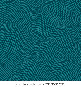 3d dotted sea wave vector. Abstarct 3d waves blue ocean dotted background