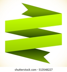 3d double banner / ribbon design element. Banner shape isolated on white
