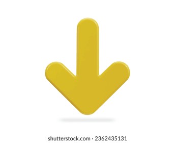 3d down arrow icon illustration