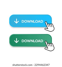 icono del botón de descarga 3D. Botones de descarga. Icono de envío. Símbolo inferior de la flecha abajo. Pulse aquí. Botón de inserción de icono en la nube para UI UX, sitio web, aplicación móvil.