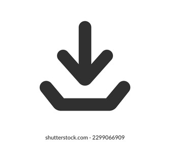 3D download button icon. Upload icon. Down arrow bottom side symbol. Click here button. Save cloud icon push button for UI UX, website, mobile application.