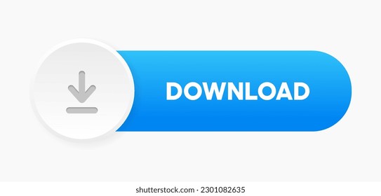icono del botón de descarga 3D. Icono de envío. Símbolo inferior de la flecha abajo. Pulse aquí. Botón de inserción de icono en la nube para UI UX, sitio web, aplicación móvil.