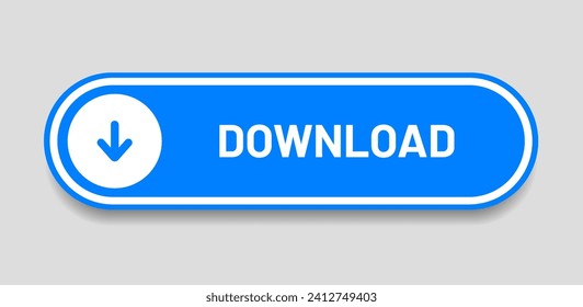 3D download button icon. Upload icon. Down arrow bottom side symbol. Click here button. Save cloud icon push button for UI UX, website, mobile application.