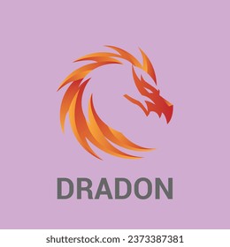 3D dragon logo design vector graphics
