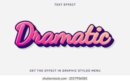 3d dramatic text effect template