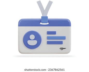 3d driver license, id card, plastic card icon
