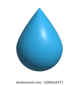 3D Drop Water Icon. Vector illustation
