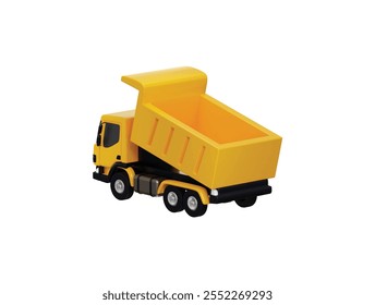 Icone do caminhão de descarga 3d conceito de entrega de carga e logística Ilustração do vetor do ícone do veículo de carga