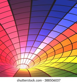 3D dynamic background made of rectangles, gradients with a wide range of colors