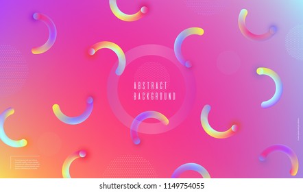 3d dynamic blurred shapes Abstract background Bright rainbow pattern for creative design Minimal geometric wallpaper for posters banners flyers presentation covers etc Vector Eps10