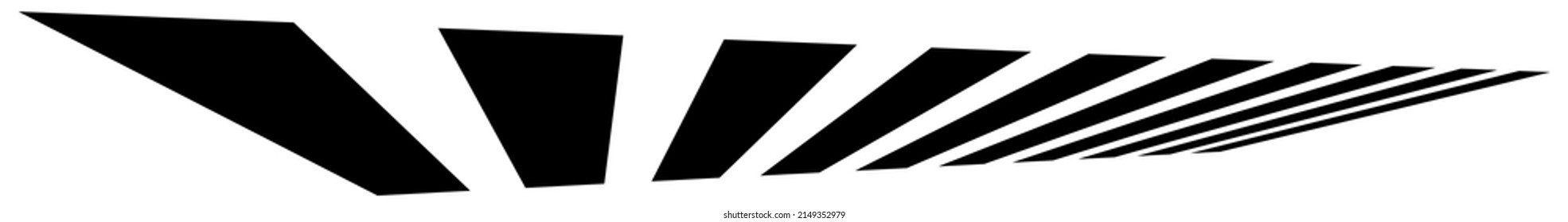 3d dynamic lines, stipes in perspective vanishing, diminishing into horizon