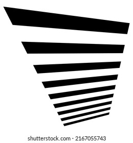 3d dynamic lines, stipes in perspective vanishing, diminishing into horizon