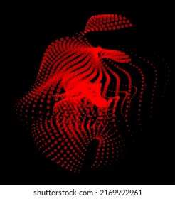 El nodo dinámico 3d de big data no hace ciencia. Onda la línea sinusoide infinita de las partículas. Explosión de neón eléctrico en las colinas. Vibrar fondo de esfera de forma de onda. La investigación científica de las flores es un goteo neto.