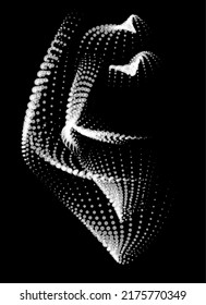 3d dynamic node of big data dots science. Wave infinity sinusoid line from particles. Swirl hill electric neon bulge explosion. Vibrate waveform sphere background. Flower research science net drip.