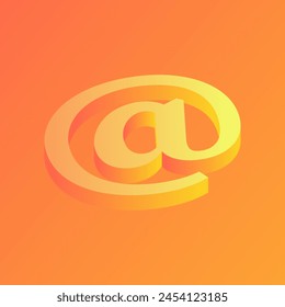 3d e mail symbol sign