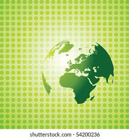 3d earth abstract background - vector illustration