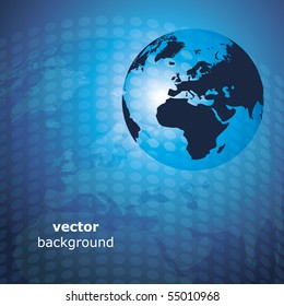 3d earth abstract background - vector illustration