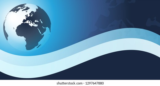 3D Earth Globe Layout, Abstract Background - Vector Illustration