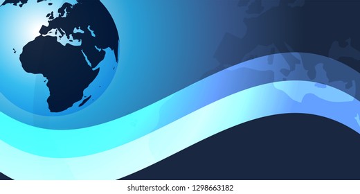 3D Earth Globe Layout, Abstract Background - Vector Illustration