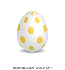 3D Easter egg with yellow dots