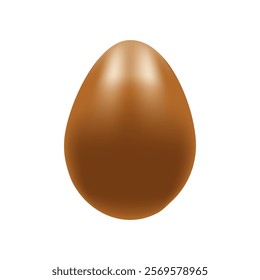 3d easter voluminous chocolate egg realistic , vector illustration