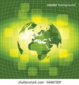 3d eco business abstract background - vector illustration