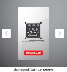 3d, edit, editing, object, resize Glyph Icon in Carousal Pagination Slider Design & Red Download Button