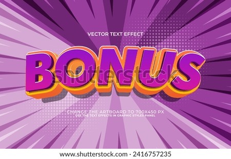 3d editable bonus text style effect
