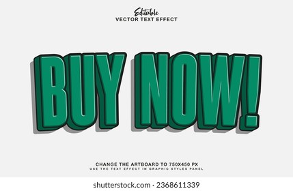 3d editable buy now text effect style