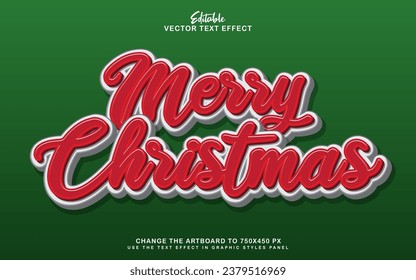 3d editable christmas text effect style