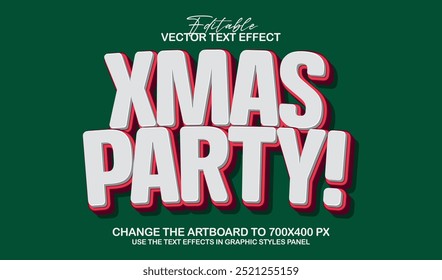 3d editable christmas text effect, trendy style text effect graphic style template