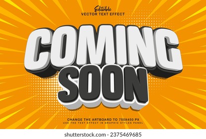 3d editable coming soon text effect style svg