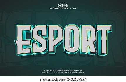 3d editable esport text effect style