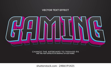 3d editable esport text effect template