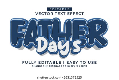 3d editável dia do pai efeito de texto título modelo de estilo gráfico